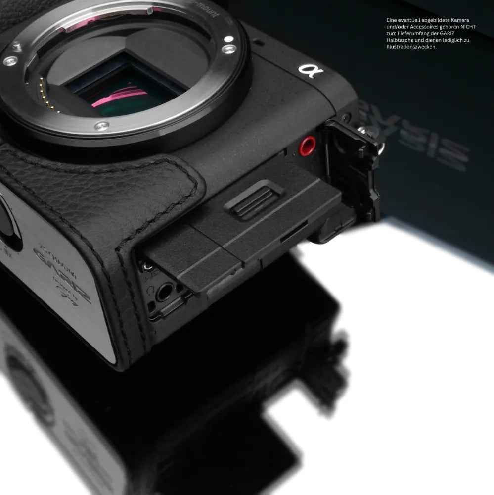 Gariz Design Half Case Bereitschaftstasche | Kameratasche Für Sony A6700 Aus Leder In Schwarz Von Gariz Design