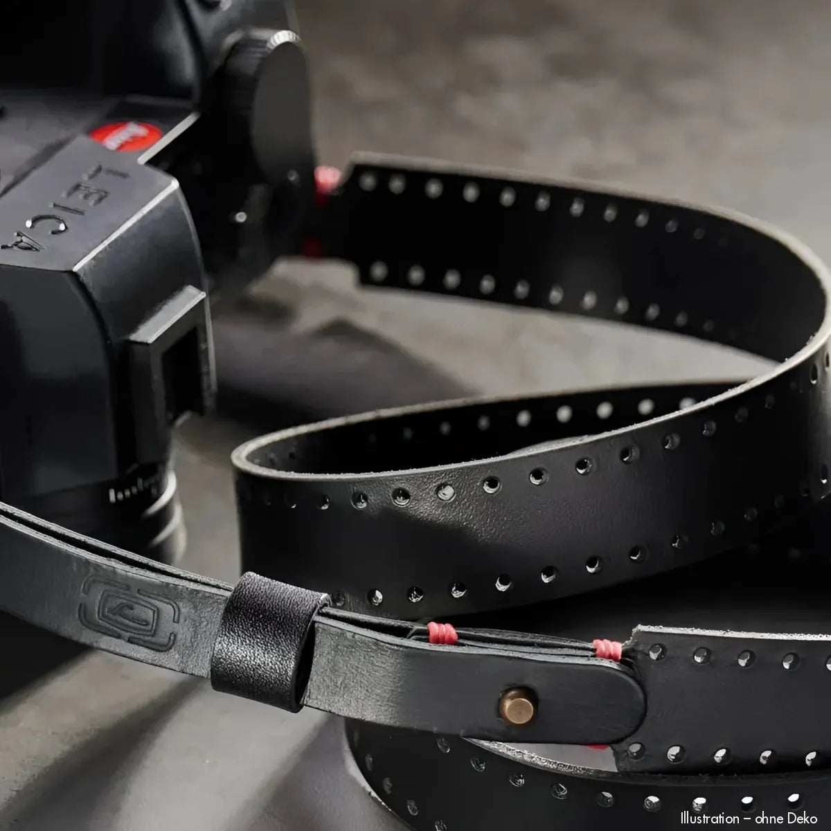 Rock n Roll Camera Straps And Bags Kameragurte | Leder Kamera Schultergurt für Leica Sl von | Schwarz | The Film Strap | 125cm