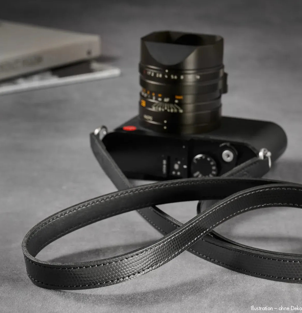 Rock n Roll Camera Straps And Bags Kamerazubehör Speziell für Leica | Leder Kamera Schultergurt | Glänzend Schwarz | U.a.für m | 100cm