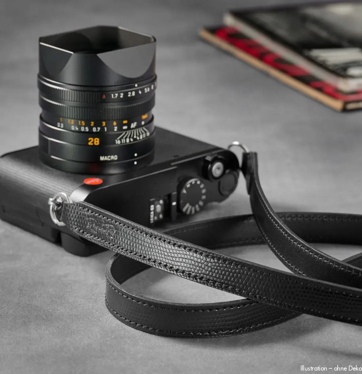 Rock n Roll Camera Straps And Bags Kamerazubehör Speziell für Leica | Leder Kamera Schultergurt | Glänzend Schwarz | U.a.für m | 100cm