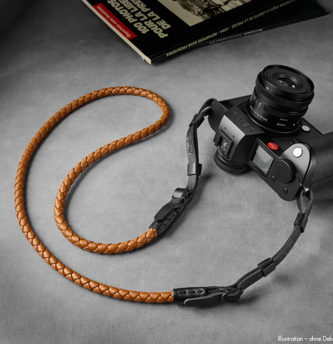 Rock n Roll Camera Straps And Bags Kameragurte | Leder Kamera Schultergurt von in Tan (hellbraun) für Z.b. Leica Sl2 s | 100cm