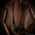 Rock n Roll Camera Straps And Bags Kameragurte | Leder Kamera Tragegurt Schwarz Rot von | Red Dot Edition | für Z.b. Leica Q3 | 100cm
