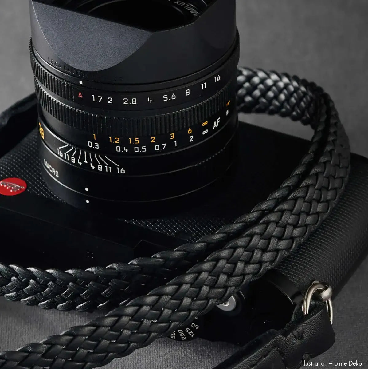 Rock n Roll Camera Straps And Bags Kamerazubehör Speziell für Leica | Leder Kameragurt Geflochten von Schwarz 100cm | Z.b. m oder q