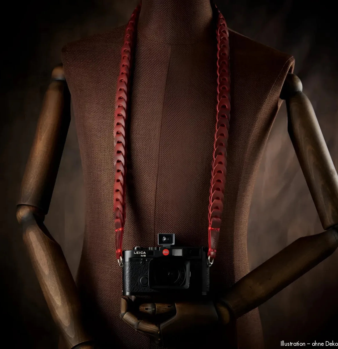 Rock n Roll Camera Straps And Bags Kameragurte | Leder Kameragurt im Roten Vintage Design von für Z.b. Leica m & q Serie | 100cm