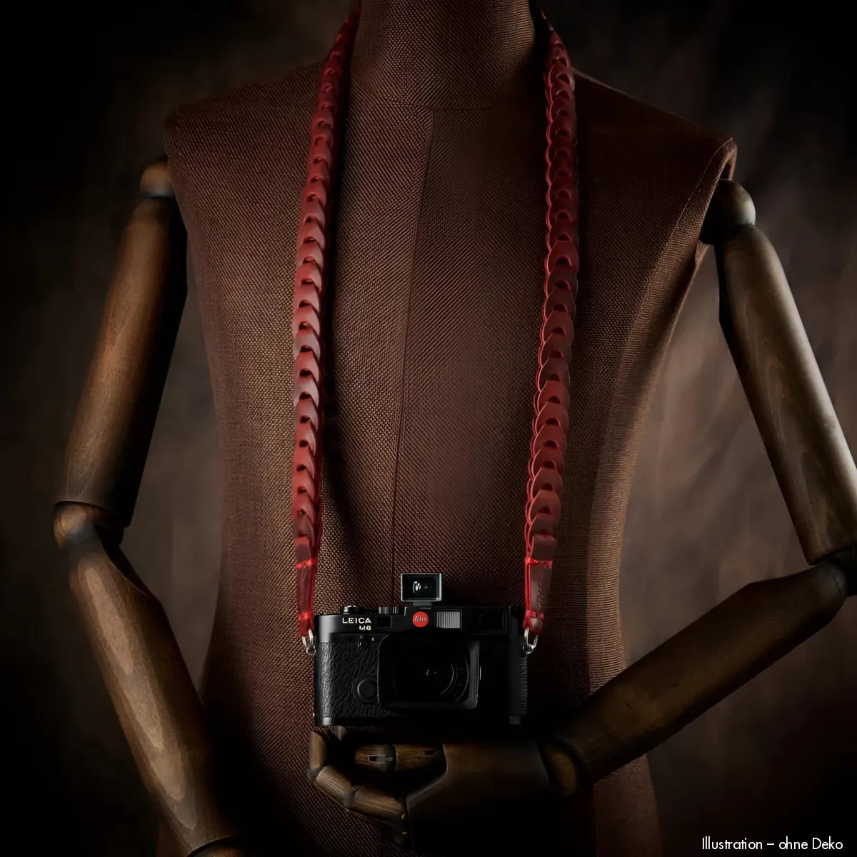 Rock n Roll Camera Straps And Bags Kameragurte | Leder Kameragurt im Roten Vintage Design von für Z.b. Leica m & q Serie | 100cm