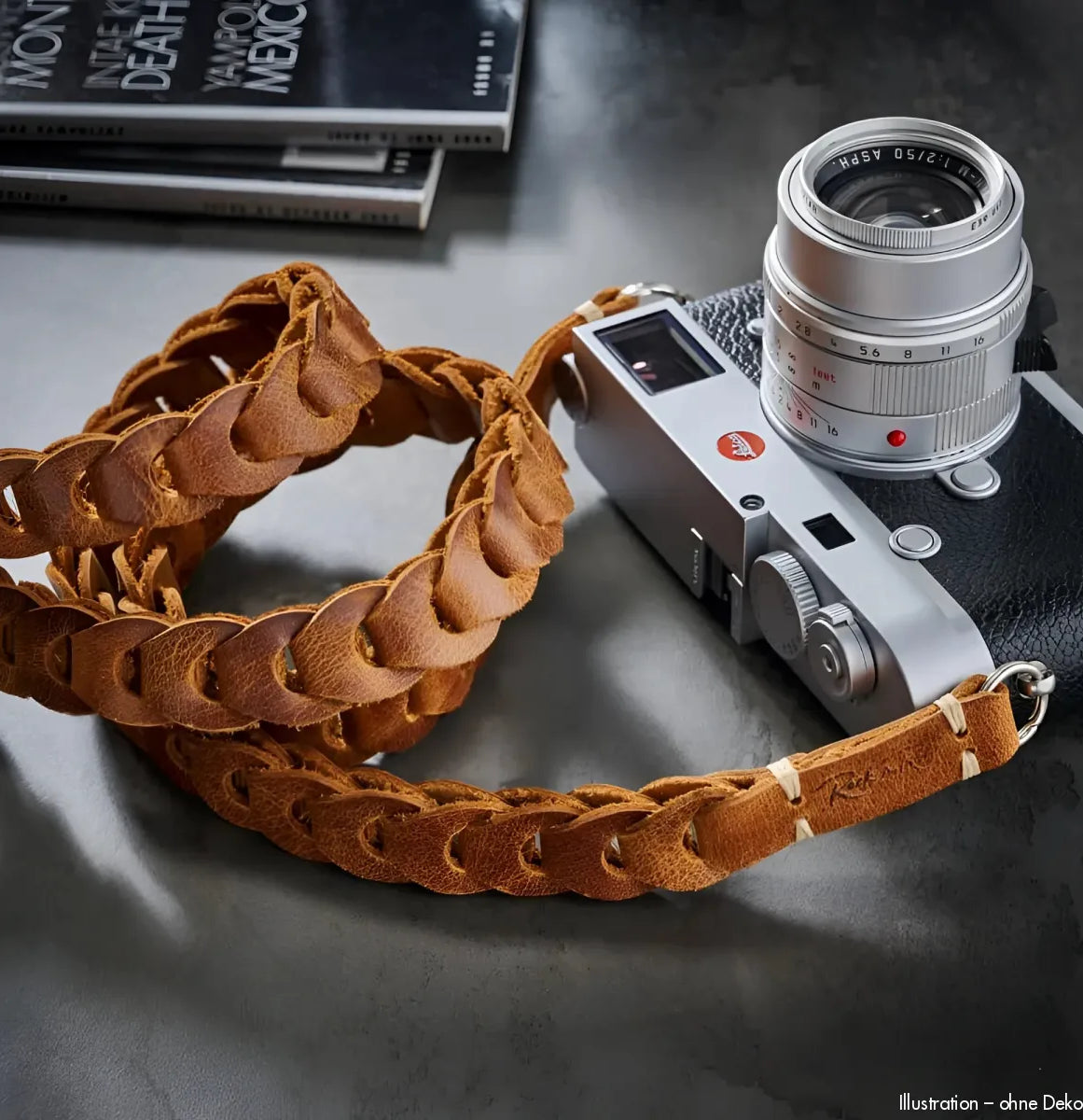 Rock n Roll Camera Straps And Bags Kameragurte | Leder Kameragurt in Hellbraun von | Vintage Design | Z.b. für Leica d Lux 8 | 100cm