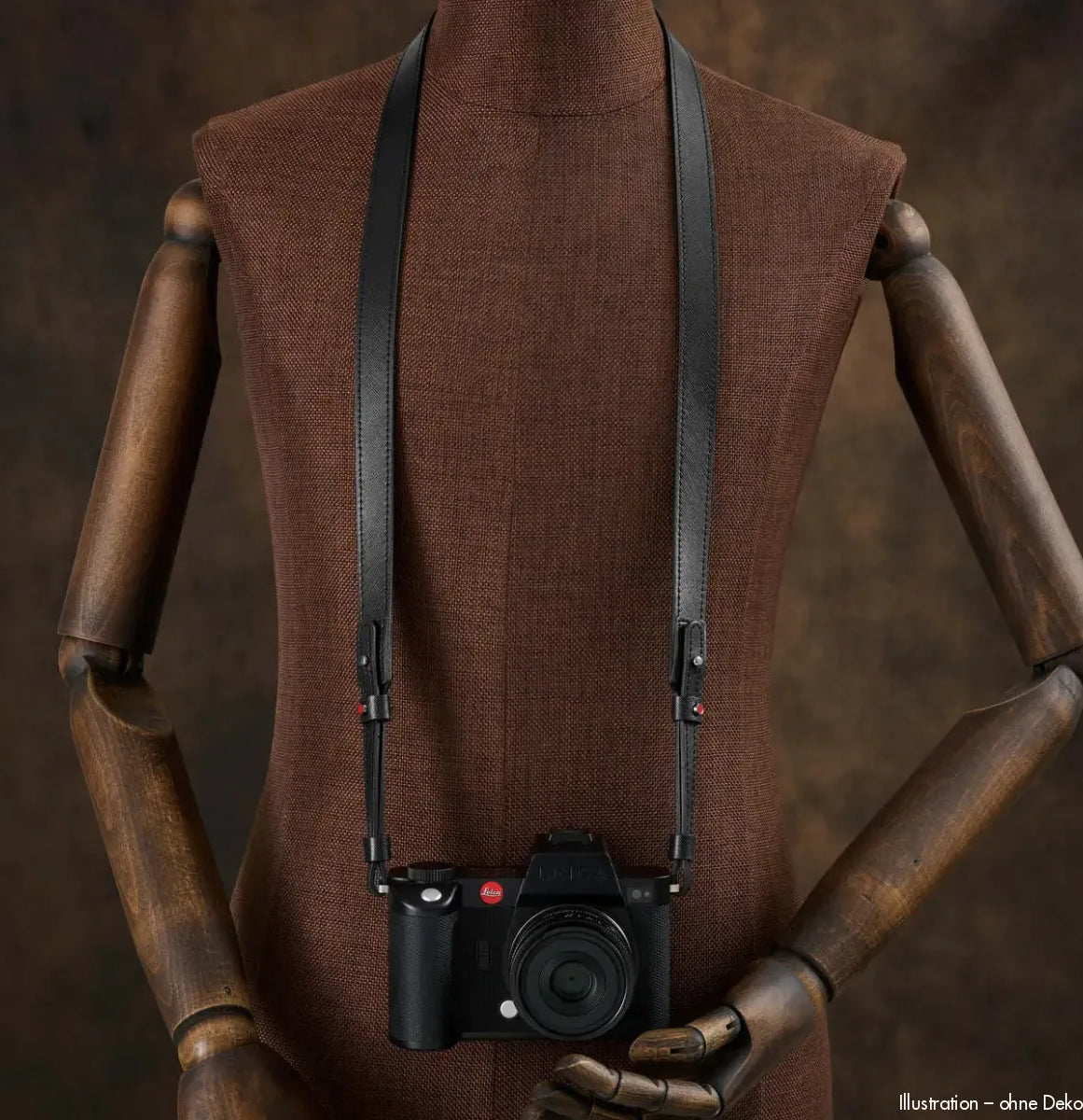 Rock n Roll Camera Straps And Bags Kameragurte | Leder Kameragurt in Saffiano Schwarz von Z.b.für Leica Sl2 | 100cm