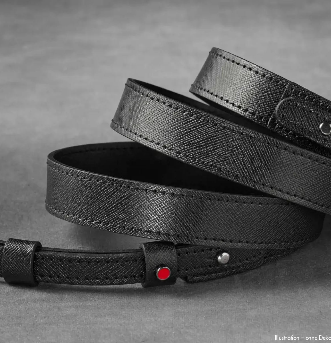 Rock n Roll Camera Straps And Bags Kameragurte | Leder Kameragurt in Saffiano Schwarz von Z.b.für Leica Sl2 | 100cm