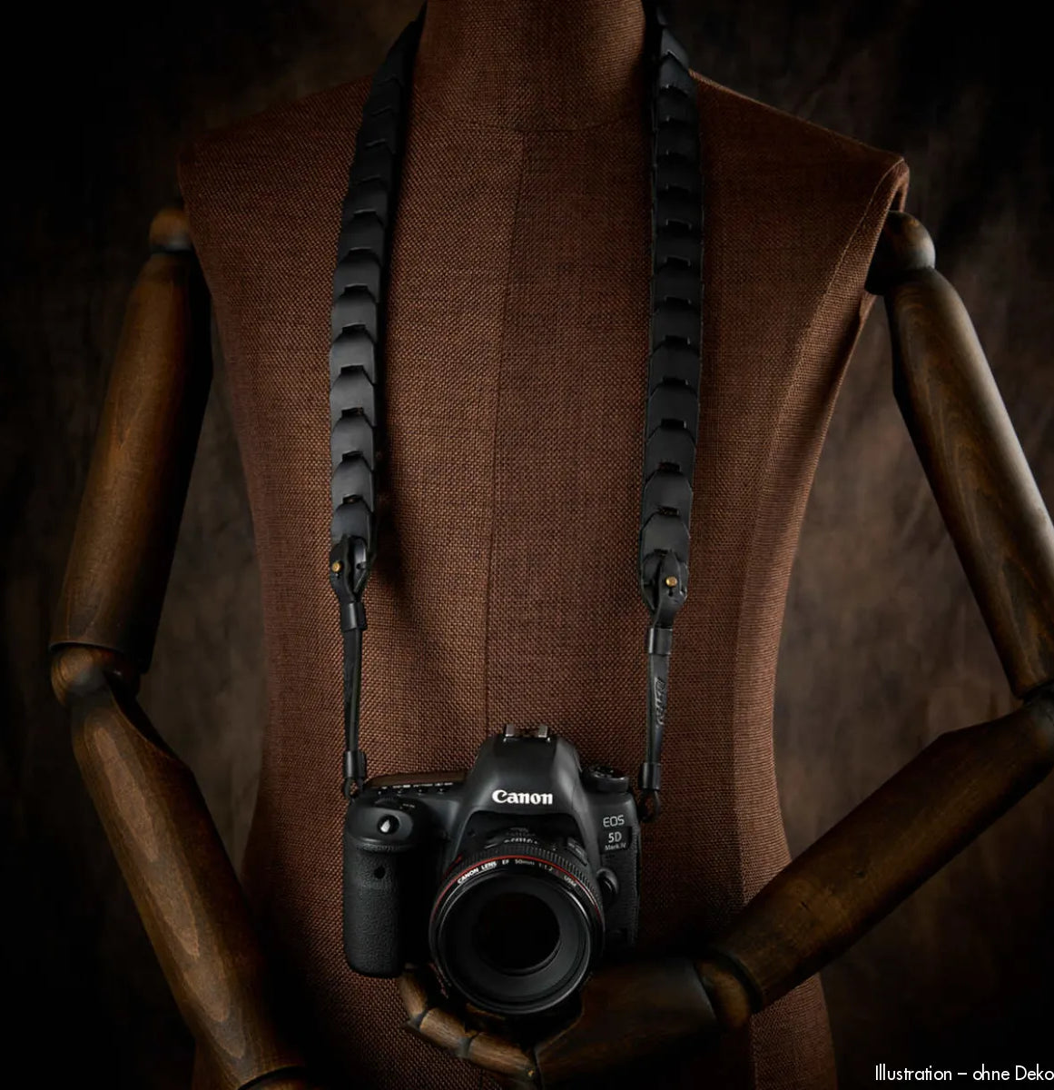 Rock n Roll Camera Straps And Bags Kameragurte | Leder Kameragurt in Schwarz für Systemkameras | Z.b. an Canon Eos R-serie | 125cm