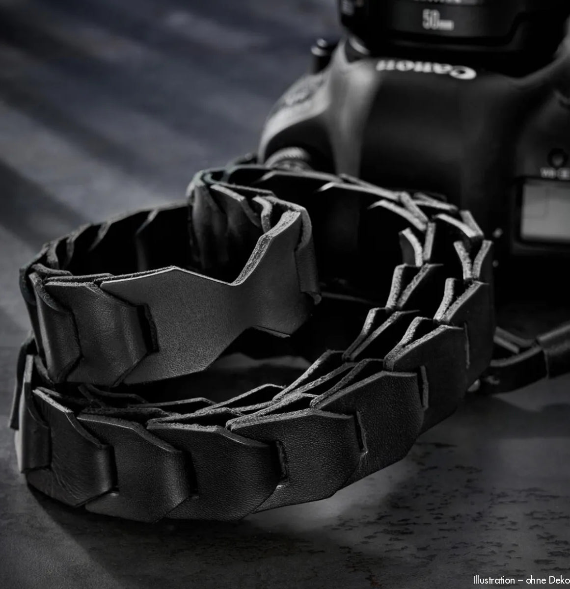 Rock n Roll Camera Straps And Bags Kameragurte | Leder Kameragurt in Schwarz für Systemkameras | Z.b. an Canon Eos R-serie | 125cm