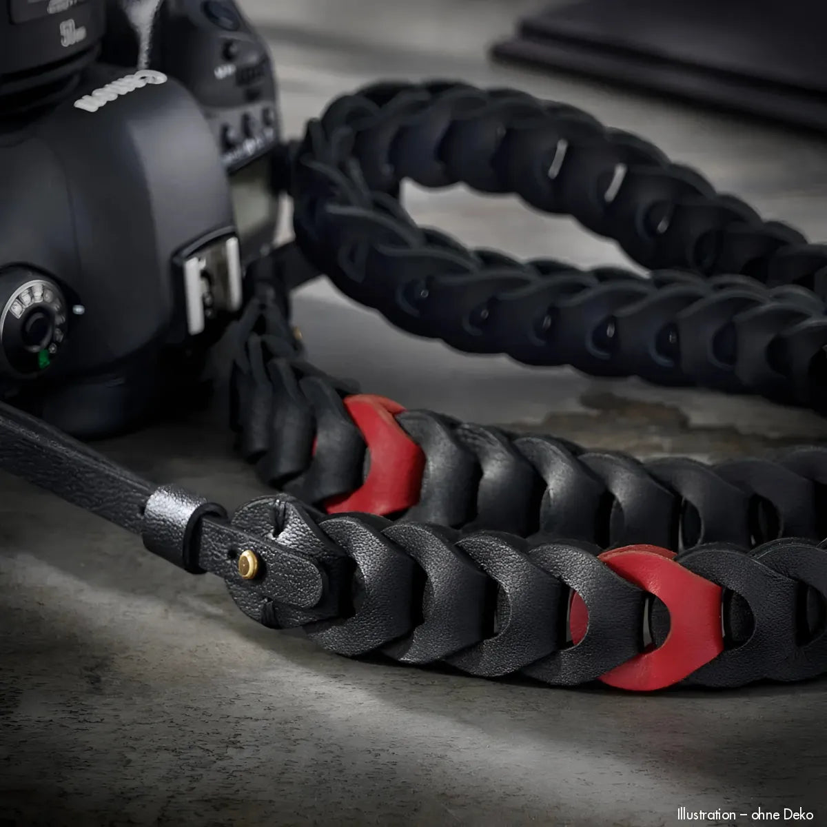 Rock n Roll Camera Straps And Bags Kameragurte | Leder Schultergurt für Dslr & Mirrorless Kamera in Schwarz Rot von | 125cm