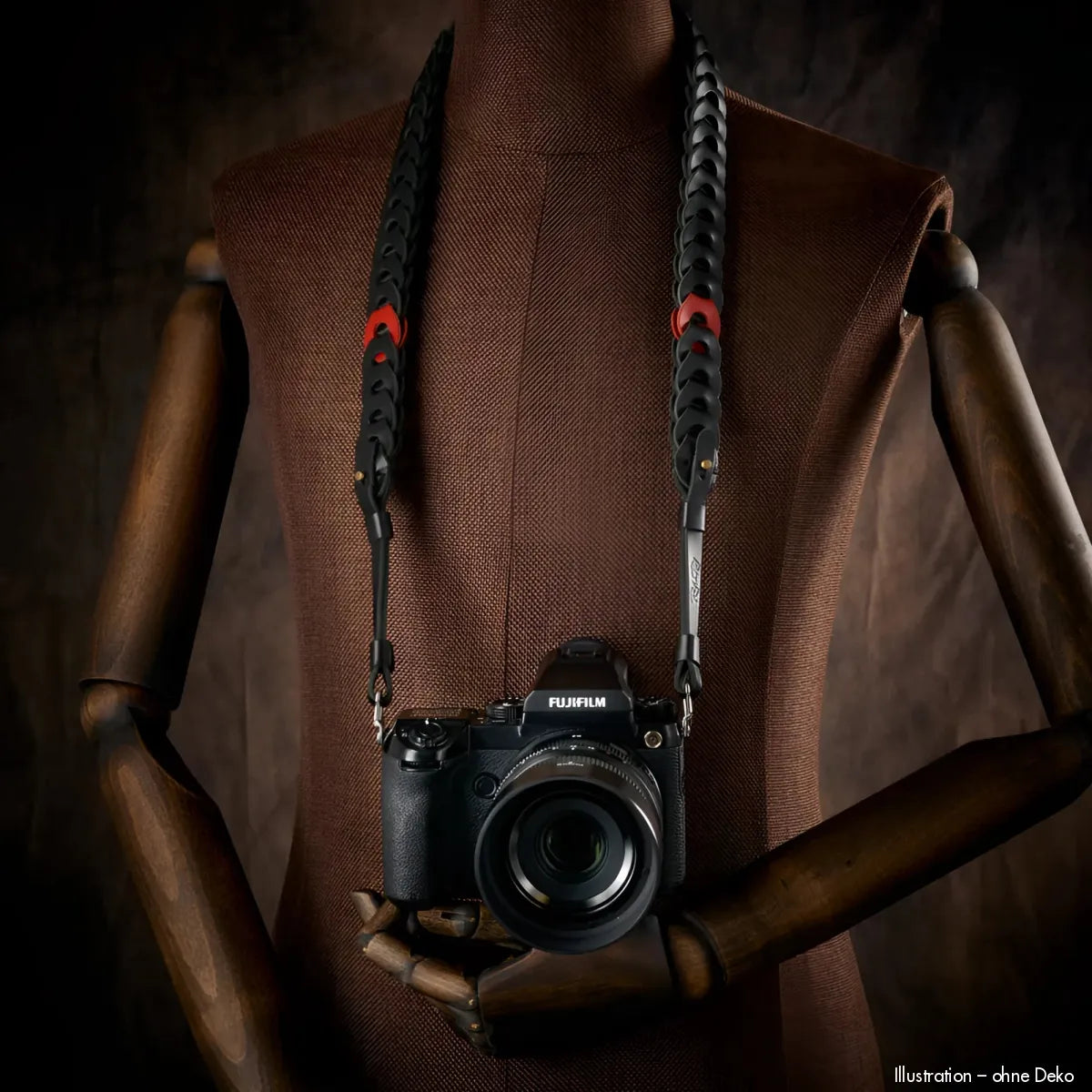 Rock n Roll Camera Straps And Bags Kameragurte | Leder Schultergurt für Dslr & Mirrorless Kamera in Schwarz Rot von | 125cm