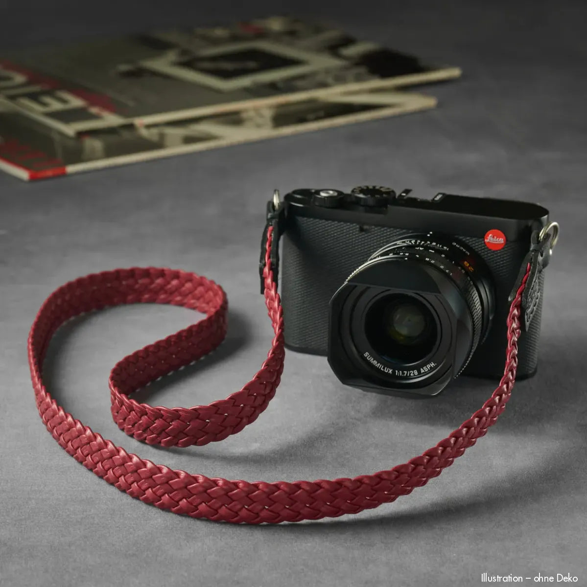 Rock n Roll Camera Straps And Bags Kamerazubehör in Schwarz und Rot | Leder Schultergurt für Kameras 100cm | Weinrot von | Handgefertigt