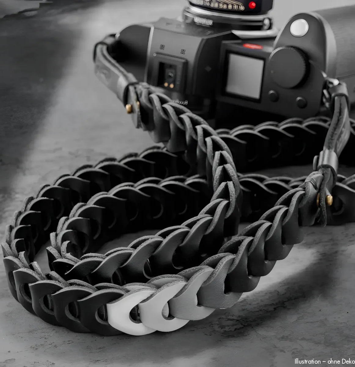Rock n Roll Camera Straps And Bags Kameragurte | Leder Schultergurt Monochrom Schwarz Grau von für Leica Sl Modelle | 125cm
