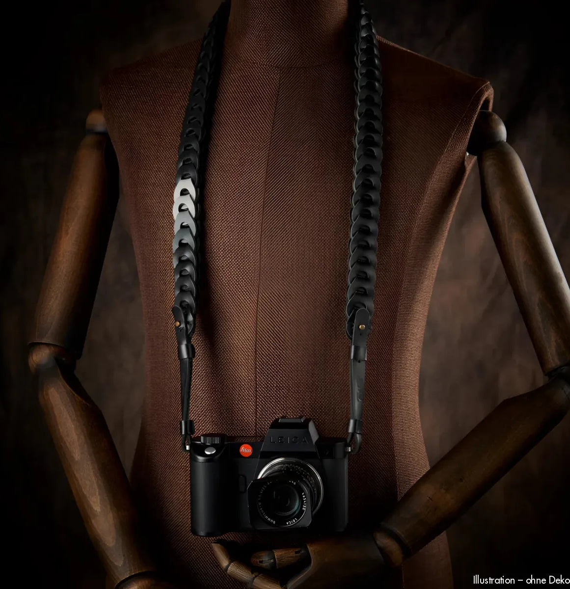 Rock n Roll Camera Straps And Bags Kameragurte | Leder Schultergurt Monochrom Schwarz Grau von für Leica Sl Modelle | 125cm