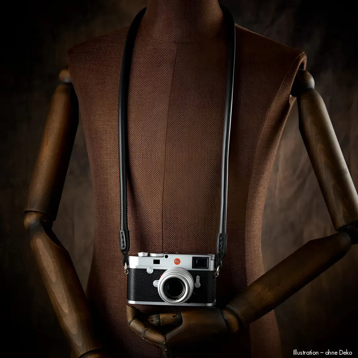 Rock n Roll Camera Straps And Bags Kameragurte | Nappa Leder Kameragurt mit Seil-kern von für Z.b. Leica m | Schwarz | 125cm