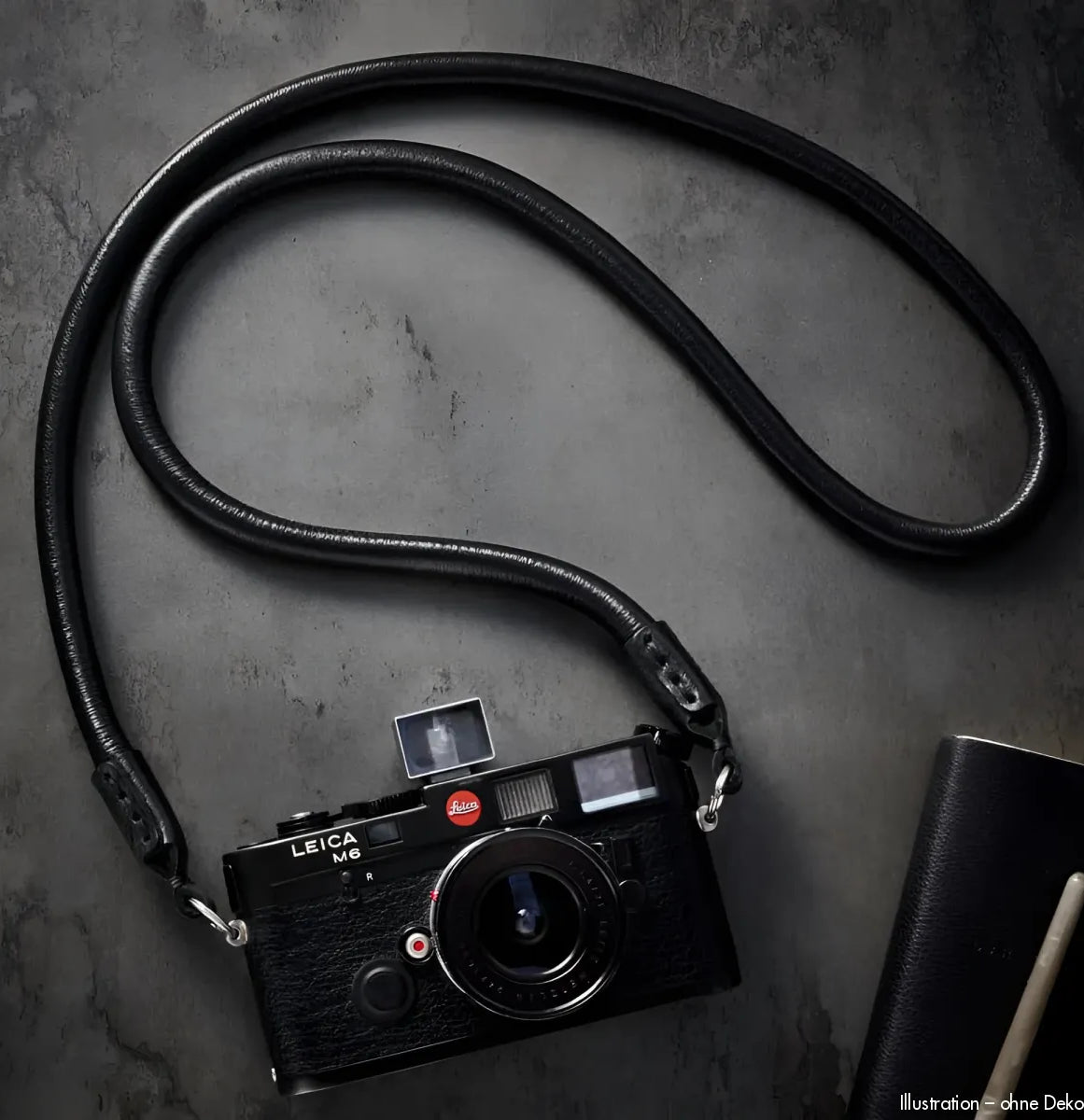 Rock n Roll Camera Straps And Bags Kameragurte | Nappa Leder Kameragurt mit Seil-kern von für Z.b. Leica m | Schwarz | 125cm