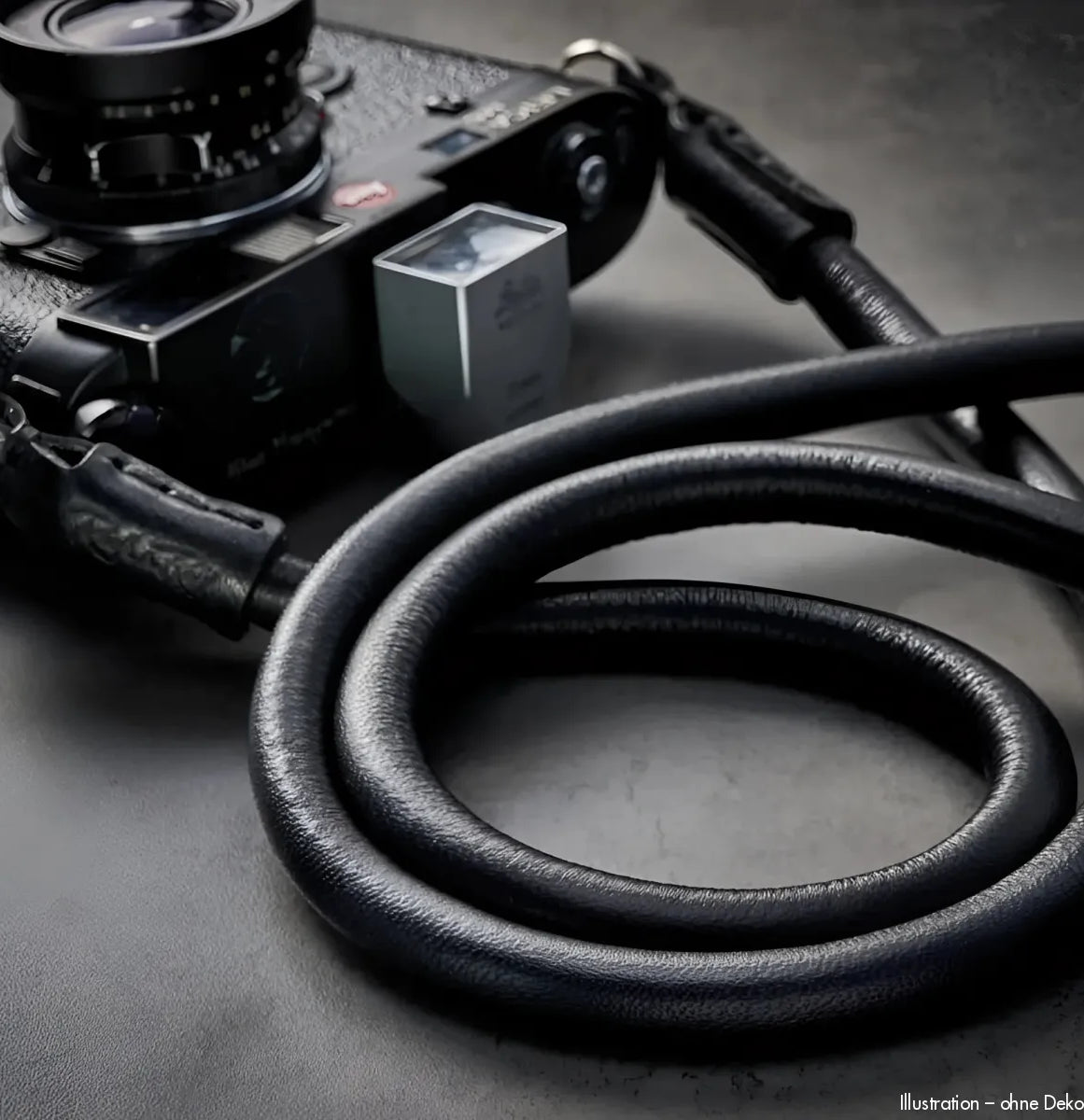 Rock n Roll Camera Straps And Bags Kameragurte | Nappa Leder Kameragurt mit Seil-kern von für Z.b. Leica m | Schwarz | 125cm