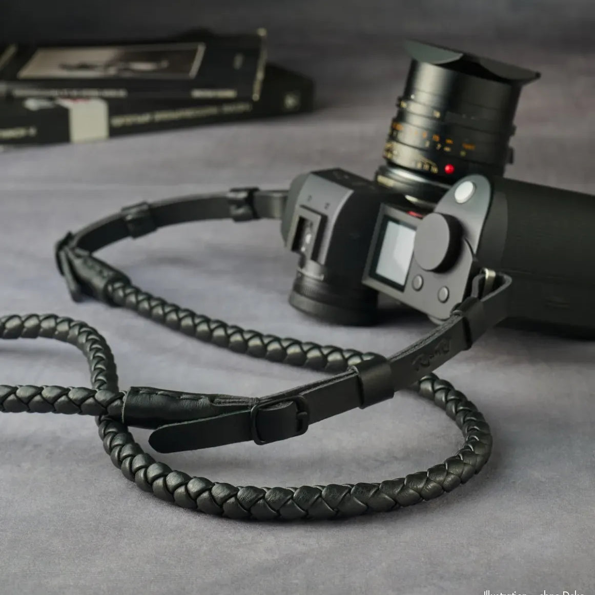 Rock n Roll Camera Straps And Bags Kameragurte | Leder Kameragurt für Leica Sl Modelle | Geflochten Schwarz 125cm