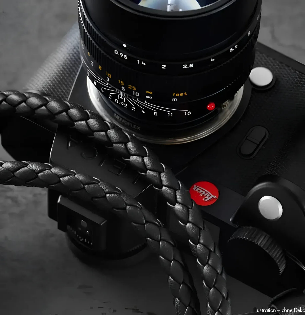 Rock n Roll Camera Straps And Bags Kameragurte | Leder Kameragurt für Leica Sl Modelle | Geflochten Schwarz 125cm