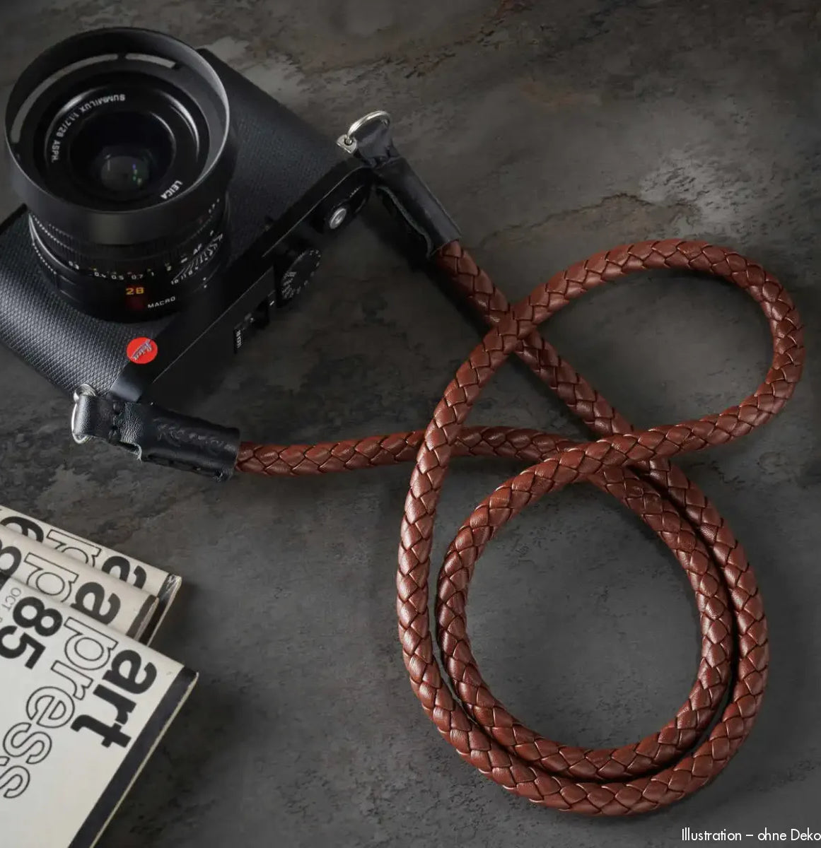 Rock n Roll Camera Straps And Bags Kamerazubehör Speziell für Leica | Leder Kameragurt Geflochten | Braun 100cm | Z.b. m und q