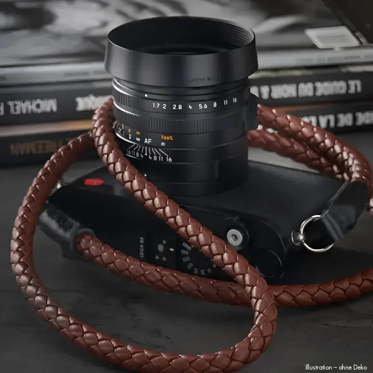 Rock n Roll Camera Straps And Bags Kamerazubehör Speziell für Leica | Leder Kameragurt Geflochten | Braun 100cm | Z.b. m und q