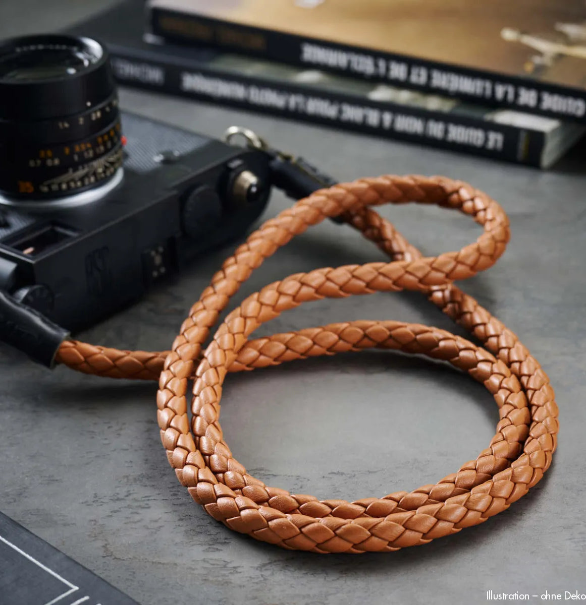 Rock n Roll Camera Straps And Bags Kamerazubehör Speziell für Fuji | Leder Kameragurt Geflochten | Hellbraun (tan) 125cm | Z.b. X100vi