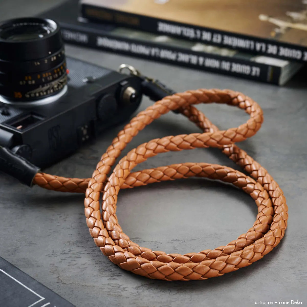 Rock n Roll Camera Straps And Bags Kamerazubehör Speziell für Fuji | Leder Kameragurt Geflochten | Hellbraun (tan) 125cm | Z.b. X100vi