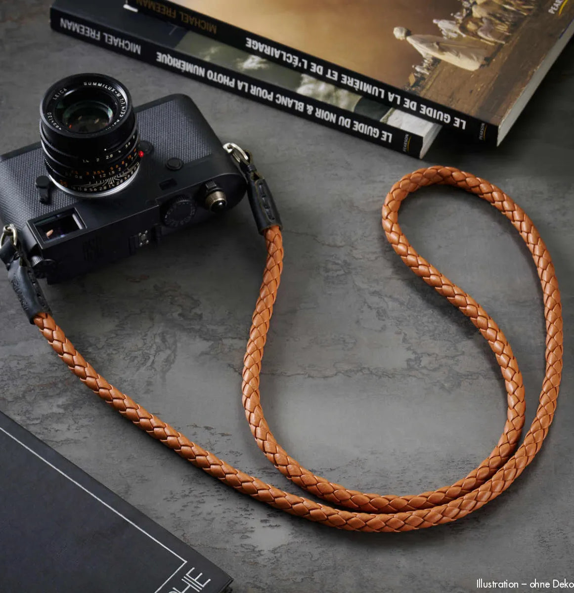 Rock n Roll Camera Straps And Bags Kamerazubehör Speziell für Fuji | Leder Kameragurt Geflochten | Hellbraun (tan) 125cm | Z.b. X100vi