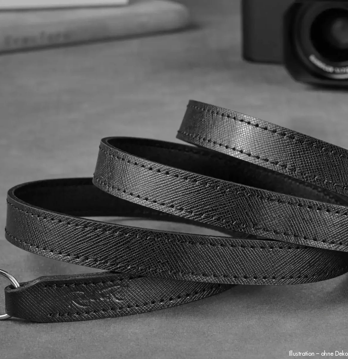 Rock n Roll Camera Straps And Bags Kamerazubehör Speziell für Leica | Saffiano Schwarzer Kameragurt von | Leder | U.a.für m | 125cm