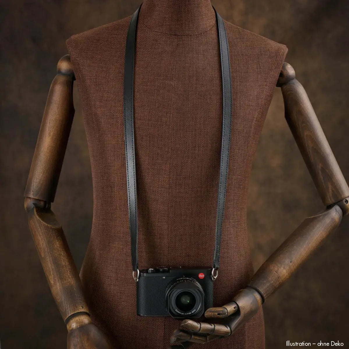 Rock n Roll Camera Straps And Bags Kamerazubehör Speziell für Leica | Saffiano Schwarzer Kameragurt von | Leder | U.a.für m | 125cm