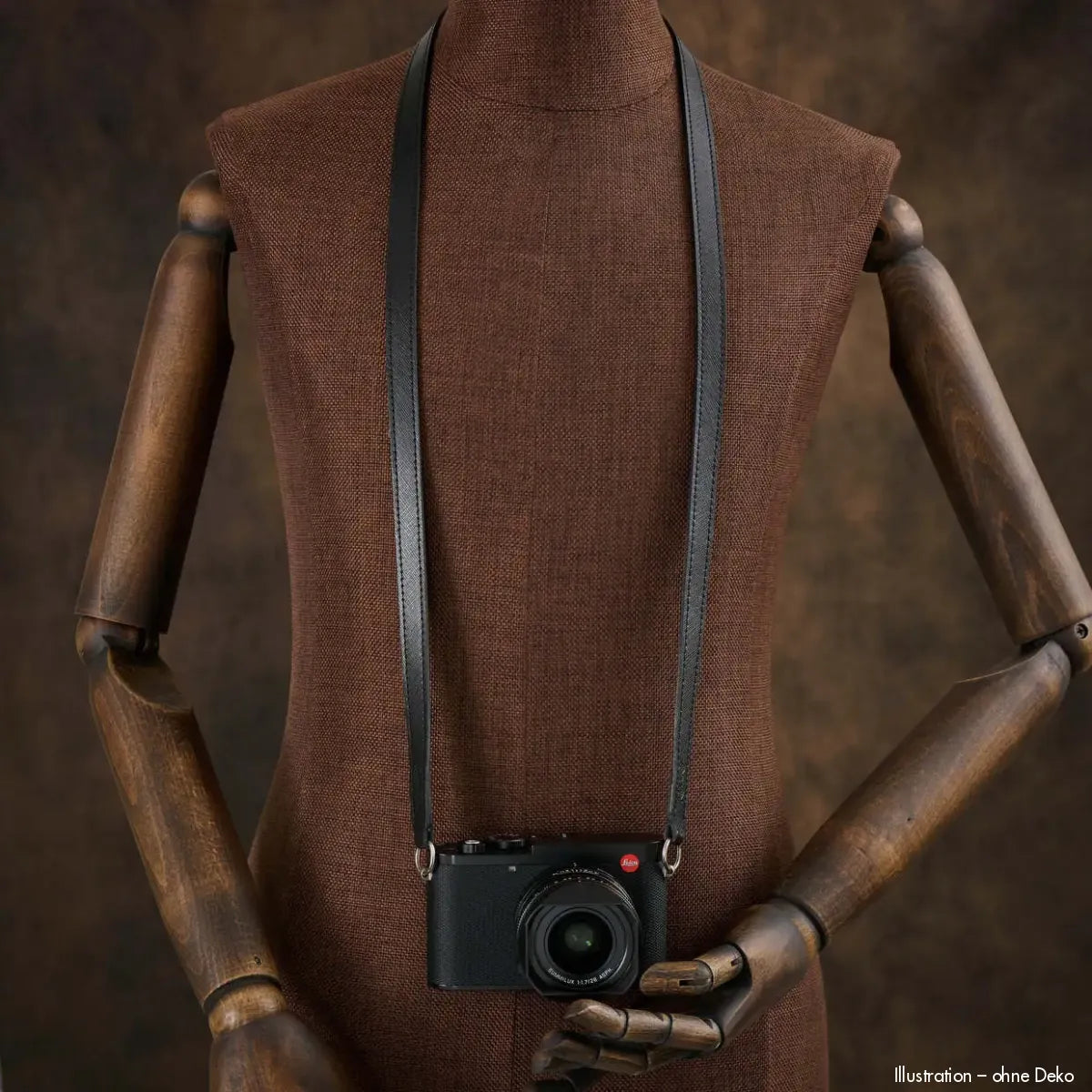 Rock n Roll Camera Straps And Bags Kamerazubehör Speziell für Leica | Saffiano Schwarzer Kameragurt von | Leder | U.a.für m | 125cm