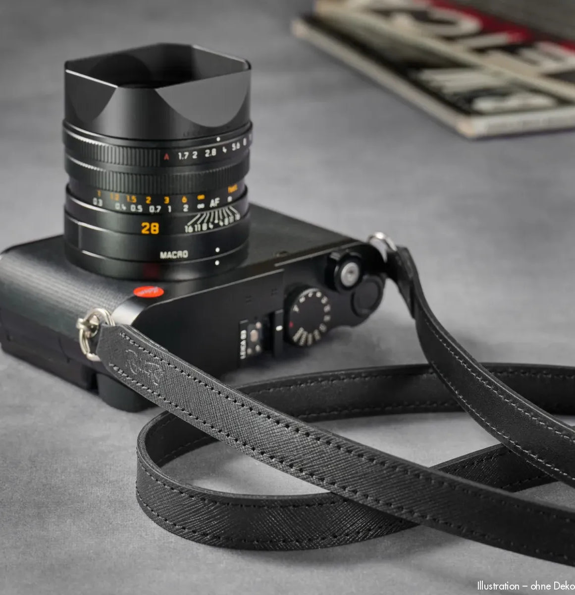 Rock n Roll Camera Straps And Bags Kamerazubehör Speziell für Leica | Saffiano Schwarzer Kameragurt von | Leder | U.a.für m | 125cm