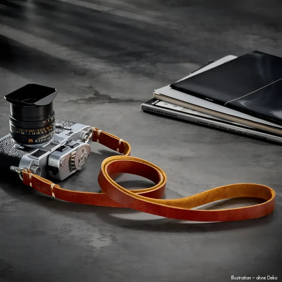 Rock n Roll Camera Straps And Bags Kameragurte | Schmaler Kameragurt aus Braunem Leder von für Z.b. Fuji & Sony Systemkameras | 125cm