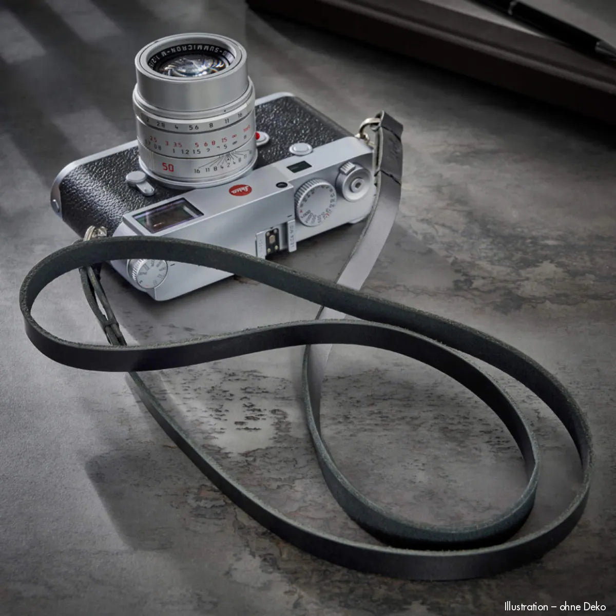 Rock n Roll Camera Straps And Bags Kameragurte | Schmaler Kameragurt aus Leder | Schwarz | Passend Z.b. für Leica & Sony | 125cm