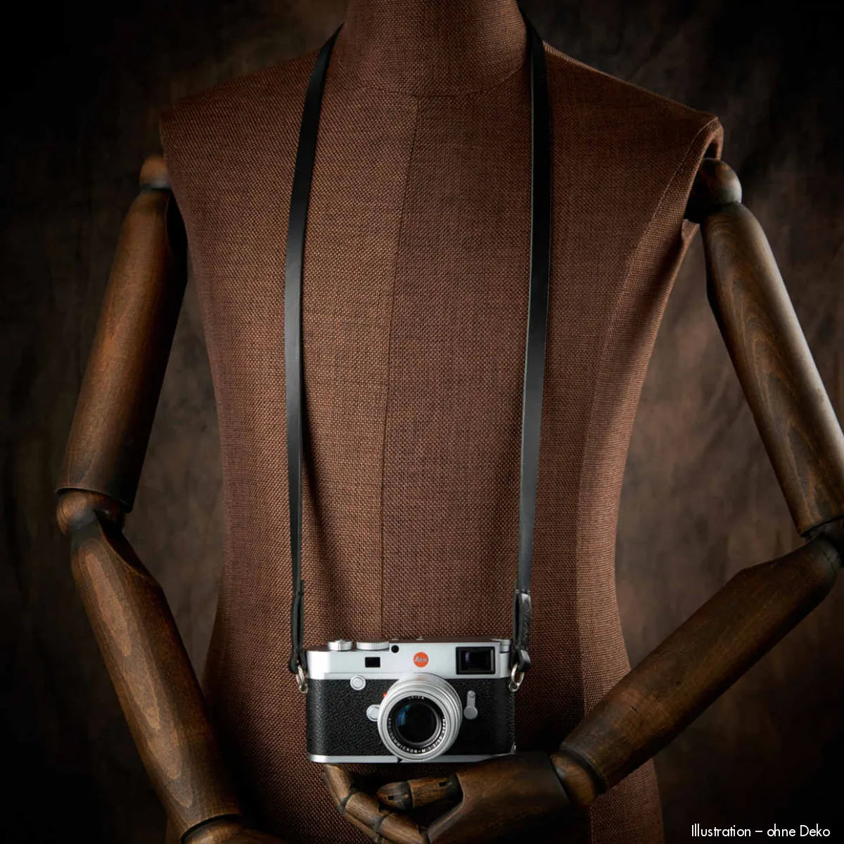 Rock n Roll Camera Straps And Bags Kameragurte | Schmaler Leder Kameragurt in Schwarz | von | für Z.b. Leica & Systemkameras | 100cm