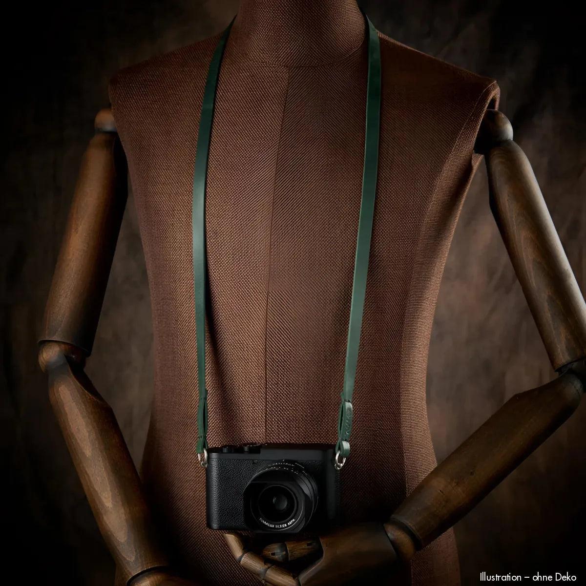 Rock n Roll Camera Straps And Bags Kameragurte | Schmaler Leder Kameragurt in Vintage Grün von für U.a. Olympus Pen Modelle - 125cm