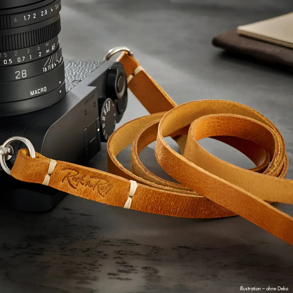 Rock n Roll Camera Straps And Bags Kameragurte | Schmaler Leder Kameragurt in Vintage Tan | Passend an Fuji Systemkameras U.a. | 125cm