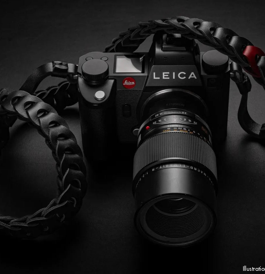 Rock n Roll Camera Straps And Bags Kameragurte | Schultergurt aus Leder in Schwarz Rot von für Leica Sl Sl3 s Kamera | 125cm