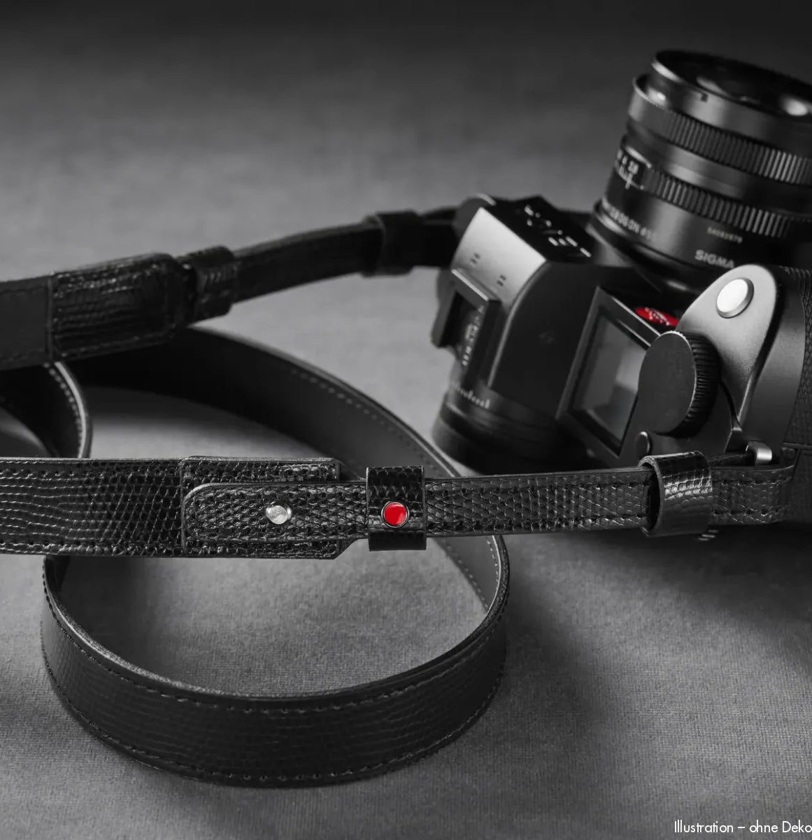 Rock n Roll Camera Straps And Bags Kameragurte | Schwarzer Leder Kameragurt | Edel Glänzend | Z.b.für Leica Sl3 | 125cm