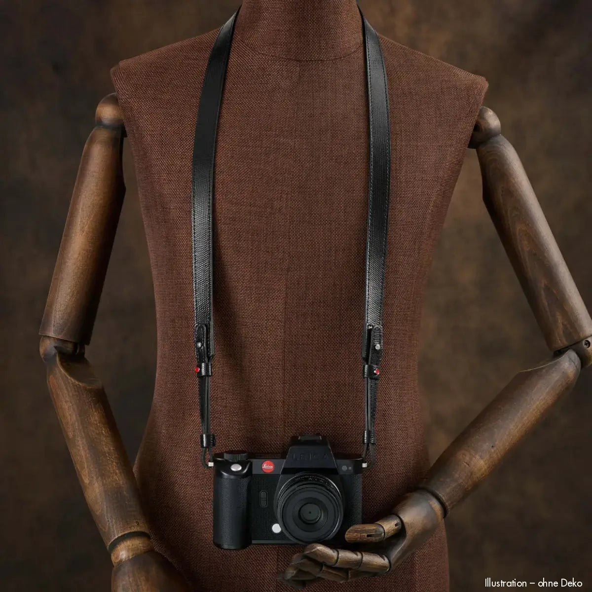 Rock n Roll Camera Straps And Bags Kameragurte | Schwarzer Leder Kameragurt | Edel Glänzend | Z.b.für Leica Sl3 | 125cm