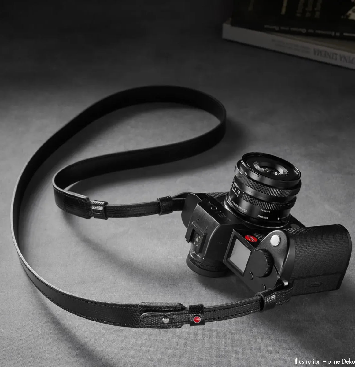 Rock n Roll Camera Straps And Bags Kameragurte | Schwarzer Leder Kameragurt | Edel Glänzend | Z.b.für Leica Sl3 | 125cm