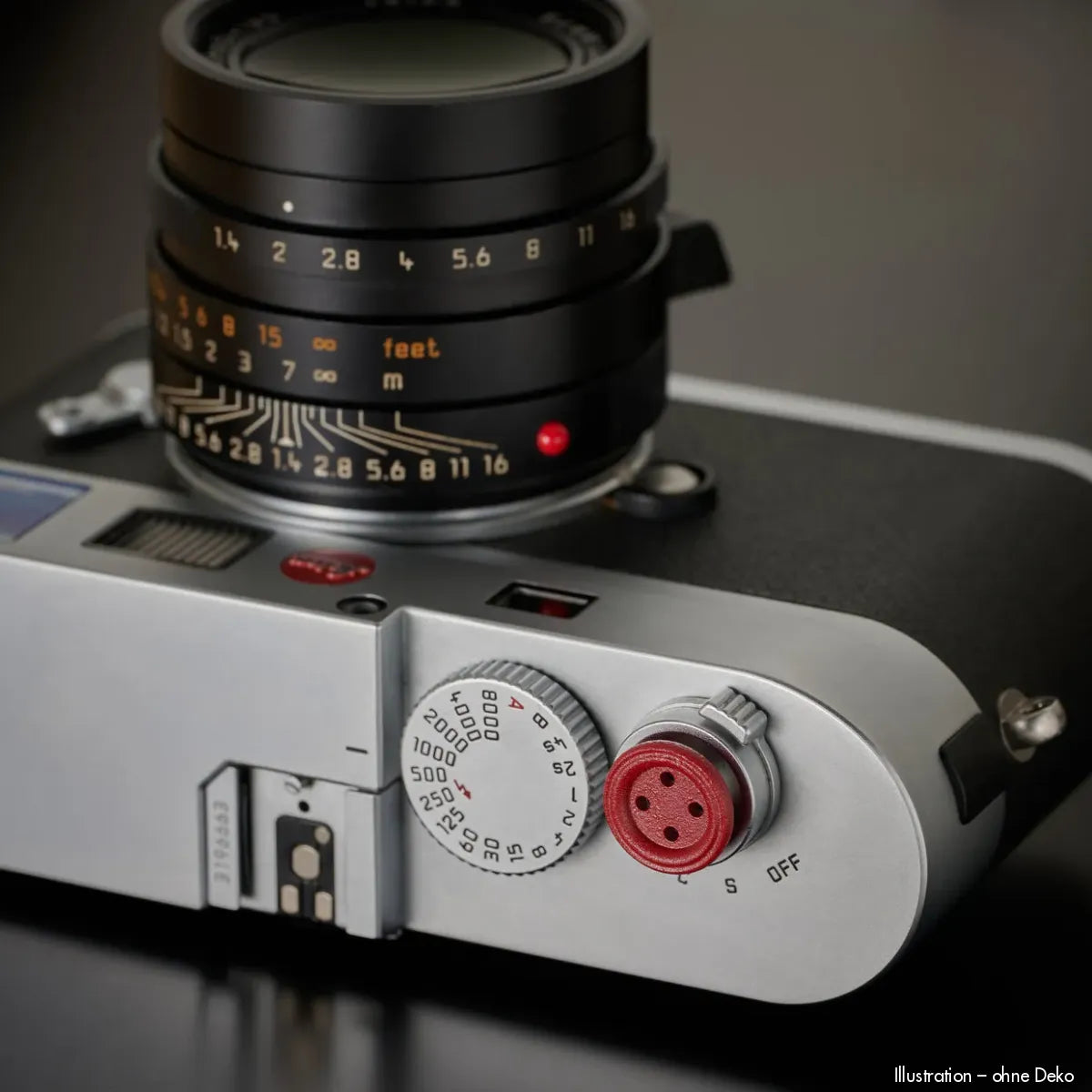 Rock n Roll Camera Straps And Bags Auslöseknöpfe | Soft Release Button in Rot | Messing | Knopf Design