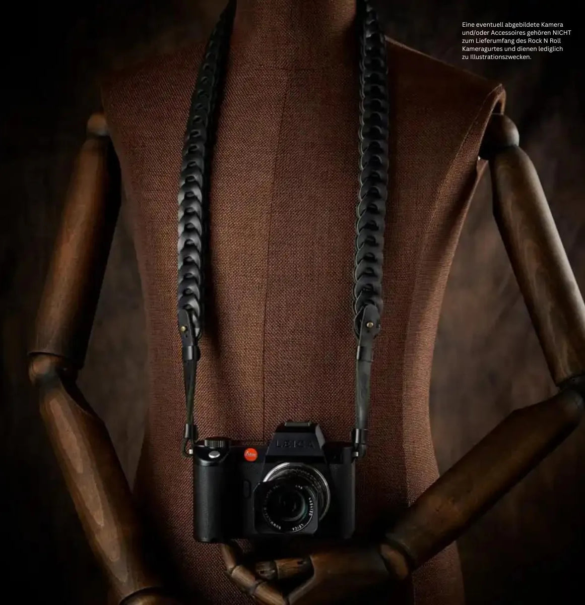 Rock n Roll Camera Straps And Bags Kameragurte | Trageriemen für Leica Sl Sl2 s Kamera | Rock n Roll Camera Straps | Schwarz |125cm