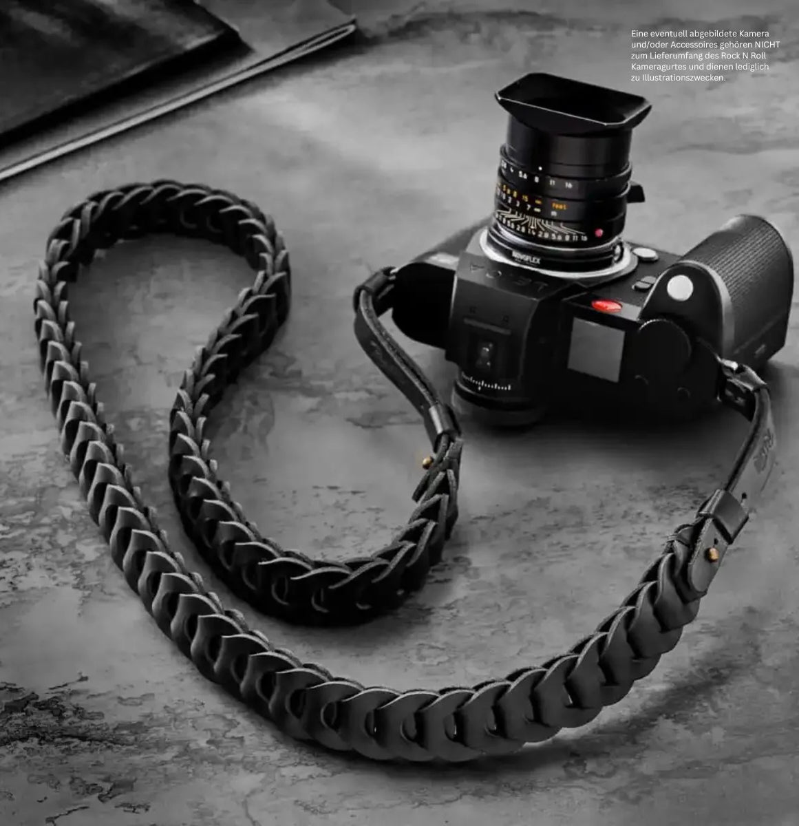 Rock n Roll Camera Straps And Bags Kameragurte | Trageriemen für Leica Sl Sl2 s Kamera | Rock n Roll Camera Straps | Schwarz |125cm
