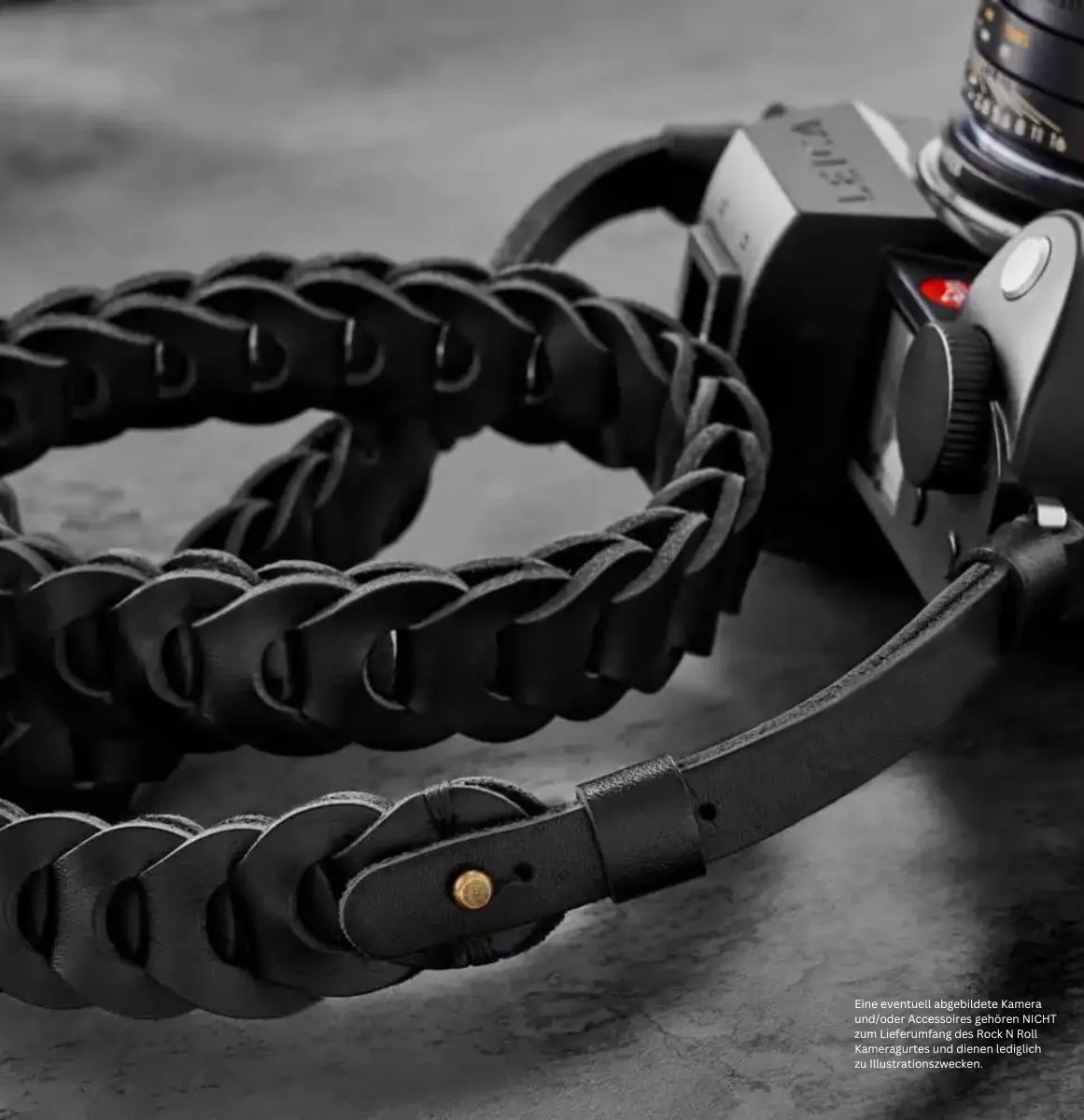 Rock n Roll Camera Straps And Bags Kameragurte | Trageriemen für Leica Sl Sl2 s Kamera | Rock n Roll Camera Straps | Schwarz |125cm