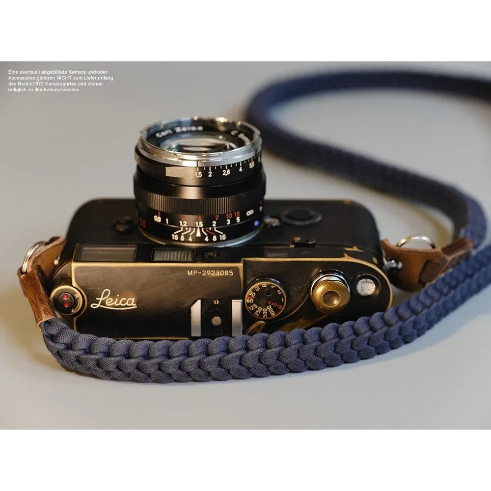 Kameragurte | Blau, Canvas / Baumwolle | Barton 1972 | Barton 1972 Kameraband Aus Baumwolle Twill | Geflochtenes Design | Navy Blau