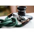 Kameragurte | Khaki / Grün, Leder, Seil | Sailor Strap | Camera Strap Aus Seil Und Italienischem Leder | Dunkelgrün Braun | Handgefertigt
