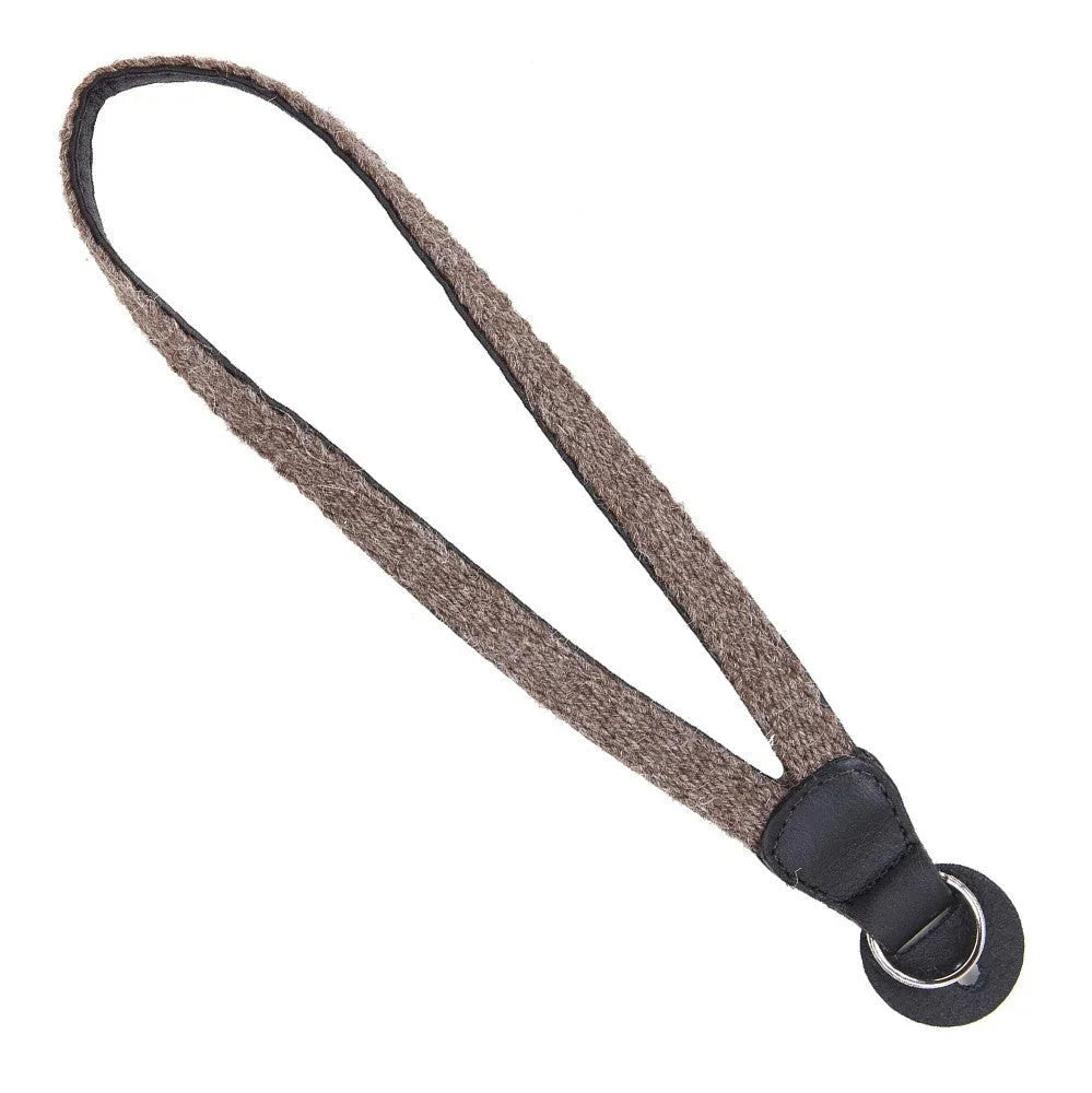 Handschlaufe | Alpaka Wolle, Leder, Schwarz | Cecilia Gallery | Cecilia Alpaka Wolle Leder Handschlaufe Trageriemen Kamera-trageschlaufe