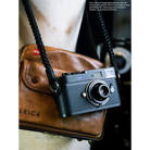 Kameragurte | Leder, Schwarz | Barton 1972 | Design Kameragurt Aus Leder | Geflochten Von Barton 1972 | Matt Schwarz | 105cm